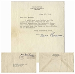 Eleanor Roosevelt Letter Signed From 1948 -- Regarding the March of Dimes, Then Called the National Foundation for Infantile Paralysis